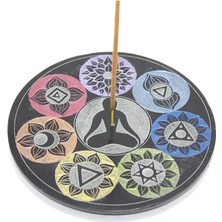 Renklime Obsidian Taşı 7 Çakra (Chakra) Tasarımı Tütsülük