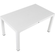 Norino Mandella 90X150 Elit Rattan Masa Beyaz