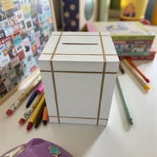 Moxo Store Ahşap Kumbara Dekoratif Kutu Bahşiş Kutusu Tipbox Montessori Eğitim