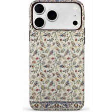 Zawa iPhone 17 Pro Max Uyumlu El Yapımı Kilim Desenli Dokuma Kumaş Telefon Kılıfı - Halı Motifli Kapak