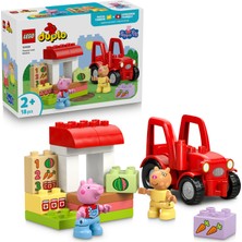 LEGO Duplo® Peppa Pig Traktör ve Pazar 10468 - 2 Yaş ve Üzeri Çocuklar Için Figür Içeren Eğitici Oyuncak Yapım Seti (18 Parça)