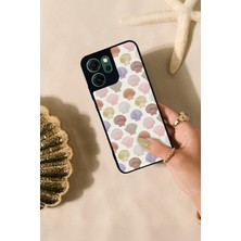 Scaleta Case Reno 14F Uyumlu Deniz Kabuğu Tasarımlı Glossy Mat Siyah Silikon Telefon Kılıfı