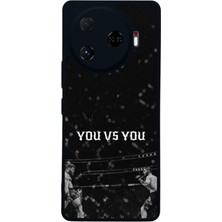 Scaleta Case Camon 30 Pro Uyumlu Ufc Tasarımlı Glossy Mat Siyah Silikon Telefon Kılıfı