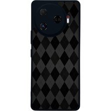 Scaleta Case Camon 30 Pro Uyumlu Iskambil Kağıdı Tasarımlı Glossy Mat Siyah Silikon Telefon Kılıfı