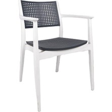 Norino Mandella Irmak Çift Renk Koltuk Gövde Beyaz- Oturma/sırt Antrasit