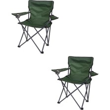 Norino Mandella Rejisör Kamp Sandalyesi Piknik, Plaj, Balıkçı,bahçe,balkon Sandalyesi Yeşil (2 Adet)