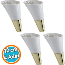 Nzb Mobilya Kanepe Sehpa Tv Ünitesi Baza Koltuk Ayağı Krem Gold Renk 12 cm Ayakları 4 Adet