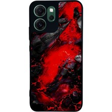 Scaleta Case Reno 14F Uyumlu 3dgörsel Tasarımlı Glossy Mat Siyah Silikon Telefon Kılıfı