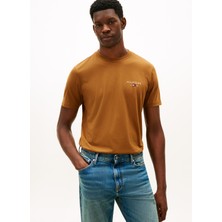 Tommy Hilfiger Kahve Erkek T-Shirt MW0MW41456GWP_BRAND Love Small Hılf