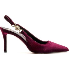 Sofia Baldi Klaun Bordo Tekstil Kadın Stiletto & Abiye