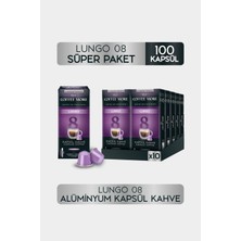 Coffee More 8 Lungo Kapsül Kahve 10 x 10 Paket ( 100 Adet ) Nespresso Uyumlu