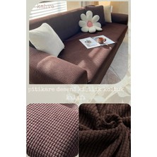 UY STYLE Likrali Koltuk Kılıfı ,esnekli Lastikli Koltuk Örtüsü Pitikare Desen 3kişilik