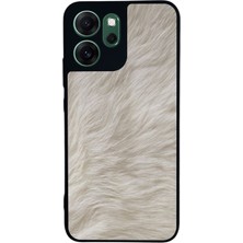 Scaleta Case Reno 14F Uyumlu Kürk Tasarımlı Glossy Mat Siyah Silikon Telefon Kılıfı