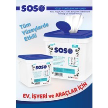 Storozde 5 Adet x 250 Yaprak - Soso Kova Beyaz Sabun Kokulu Sirkeli Karbonatlı Yüzey Temizleme Mendili