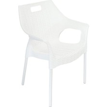 Norino Mandella Star Rattan Koltuk Beyaz