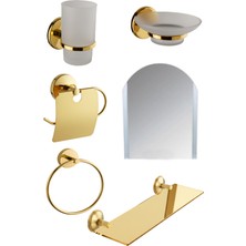 Tesitay Gül 5 Li Ayna Seti Gold Renk