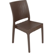 Norino Mandella Elit Rattan Sandalye (4 Adet) Kahverengi