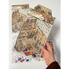 Kağıt Gemi Dıy Book Shop Kitapçı Tasarlama 2 Yaprak 262 Adet 3D Diorama Izometrik Sticker Seti/etiket/çıkartma