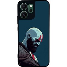 Scaleta Case Reno 14F Uyumlu God Of War Kratos Tasarımlı Glossy Mat Siyah Silikon Telefon Kılıfı