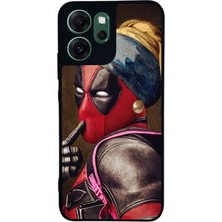 Scaleta Case Reno 14F Uyumlu Deadpool Tasarımlı Glossy Mat Siyah Silikon Telefon Kılıfı