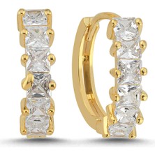 Merano Design Jenny Beyaz Gold Küpe