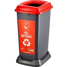 Planet Yeni Recycler Geri Dönüşüm Çöp Kovası 70LT Pil