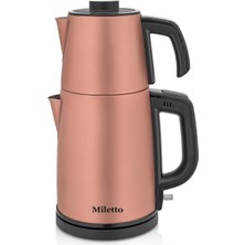 Miletto Inox 2000W Gizli Rezistanslı Otomatik Çay Makinesi 2,9 Lt - MT20