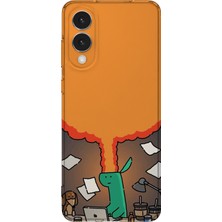 Lelia Samsung Galaxy S25 Edge Uyumlu Baskılı Şeffaf Telefon Kılıfı | Koleksiyon: Memecraft Studio