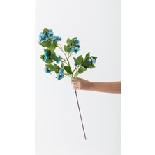 Güleç Yapay Çiçek Yapay Lux Menekşe Dalı Mavi 80 cm 5 Yaprak
