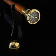 Normadia Retro Tasarımlı Pirinç Pusulalı Şık Suikast Bastonu