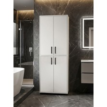 Macco Mobilya 4 Kapaklı Banyo Dolabı – Geniş Iç Hacimli Depolama Dolabı – Banyo & Kiler & Mutfak Dolabı