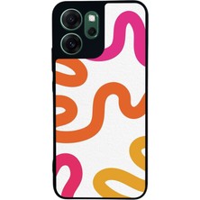 Scaleta Case Reno 14F Uyumlu Art Tasarımlı Glossy Mat Siyah Silikon Telefon Kılıfı