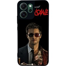 Scaleta Case Reno 14F Uyumlu Fight Club Tasarımlı Glossy Mat Siyah Silikon Telefon Kılıf