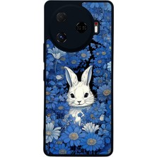 Scaleta Case Camon 30 Pro Uyumlu Tavşan Tasarımlı Glossy Mat Siyah Silikon Telefon Kılıfı