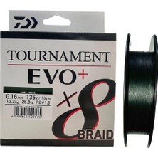 Daiwa Tournament Evo+ 135M 0.16MM 8x Dark Green Ip Misina