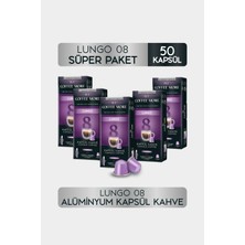 Coffee More 8 Lungo Kapsül Kahve 10 x 5 Paket ( 50 Adet ) Nespresso Uyumlu