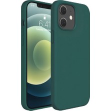 Bix iPhone 12 / 12 Pro Silikon Kılıf Magsafe Uyumlu Güçlü Koruma Darbe Emici Biber Yeşili