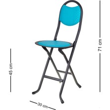 Normadia Katlanabilir Turkuaz Sırtlı Eşsiz Cami Namaz Taburesi