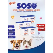 Storozde 6 Adet x 250 Yaprak - Soso Kova Evcil Hayvan Kedi Köpek Pati ve Vücut Temizleme Mendili