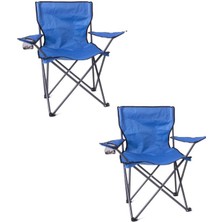 Norino Mandella Rejisör Kamp Sandalyesi Piknik, Plaj, Balıkçı,bahçe,balkon Sandalyesi Mavi (2 Adet)