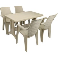 Norino Mandella Zeugma 70X120 4 Kişilik Nibras Koltuk Masa Takımı Çölbeji