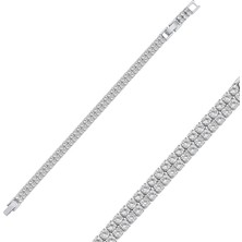 Merano Design 3 mm Çift Sıra Su Yolu Bileklik Kadın İçin Şık Tasarım ve Kaliteli Malzeme