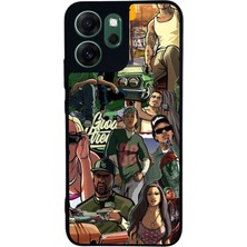Scaleta Case Reno 14F Uyumlu Gta Tasarımlı Glossy Mat Siyah Silikon Telefon Kılıfı