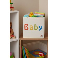 HomyJRs Homyjr’s Baby Desenli Kapaksız Saklama Kutusu Dolap Içi Oyuncak ve Çamaşır Organizer