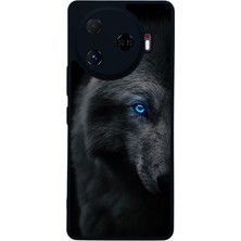 Scaleta Case Camon 30 Pro Uyumlu Bozkurt Tasarımlı Glossy Mat Siyah Silikon Telefon Kılıfı