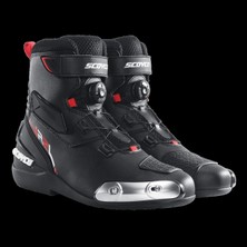 Scoyco MR002-2 4 Mevsim Kısa Bot Siyah Deri Sert Koruma ve Su Geçirmezlik Özellikleriyle