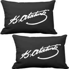 Özgürce Şık Siyah ve Ahşap Logo Iki Parça Araç Boyun Yastığı ve Anahtarlık Seti