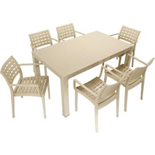 Norino Mandella Wood 90X150 Cafe Koltuk Masa Takımı Çölbeji