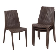 Norino Mandella Nirvana Sandalye (4 Adet) Kahverengi