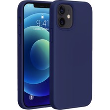 Bix iPhone 12 / 12 Pro Silikon Kılıf Magsafe Uyumlu Güçlü Koruma Darbe Emici Küf Menekşesi